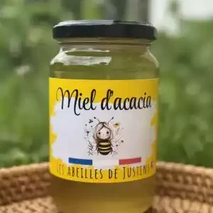 Pot de miel d'acacia
