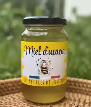 Pot de miel d'acacia